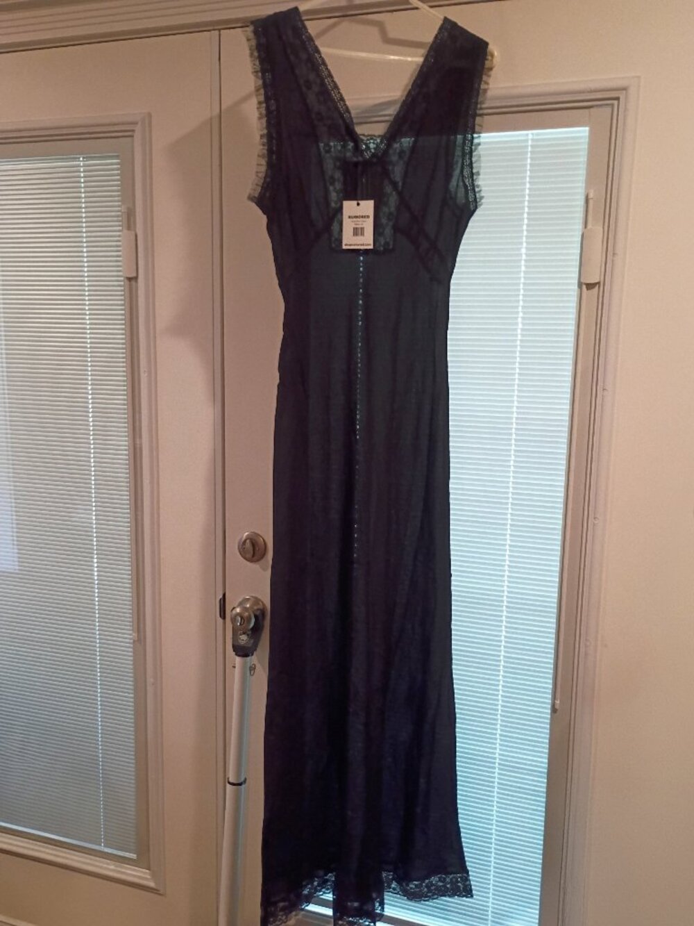 Rumored Duet Maxi Dress Black Lace Slip Dress Sz Medium M Gorgeous